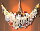 LeongLzt Handmade Stuffed Animal Hammock with Star Lights, 50X40X40 Inch. Stuffed Animal Net or Hamm