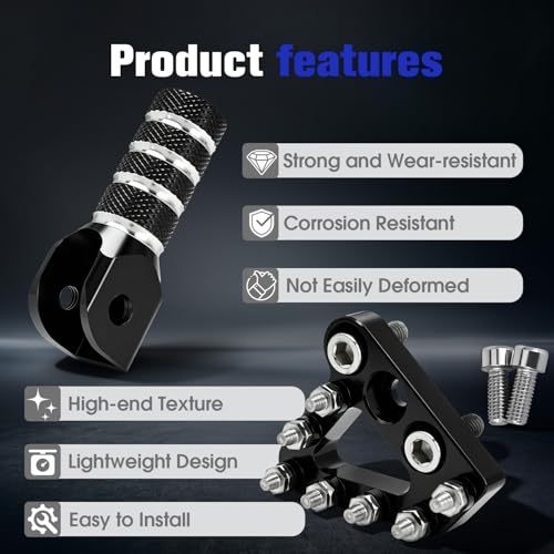 JFG RACING Motorrad Schalthebel und Bremshebel Schrittspitze Kit,Hinten Bremspedal Schalthebelpedal für 125-530cc SX EXC XCF XC XCW SXF SMR 690SMCR 690ENDURO SUPERMOTOR-Schwarz