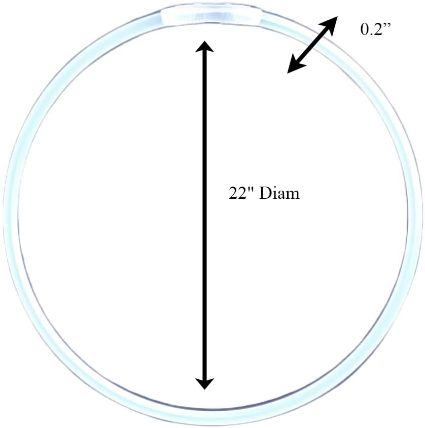 Luminary Lily: Pack of 25-22-inch White Glow Necklace for Camping & Night Events - No Batteries Required, Non-Toxic, and Lightweight