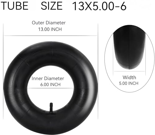 WEIYINGSI 13x5.00-6 Lawn Mower Tire and Inner Tube Sets Compatible with Yard Tractor, Hand Truck, Riding Lawn Mower, Lawn tractor and More