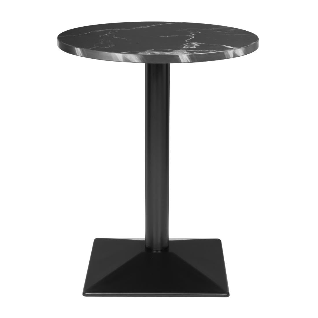 Table ronde effet pierre noire 600 mm Bolero pour terrasse