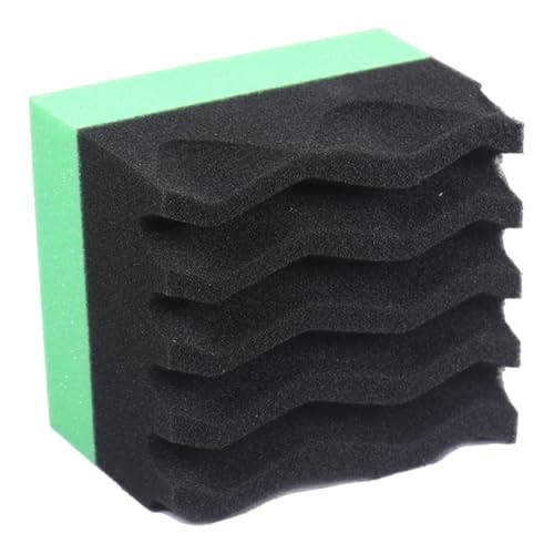 Aplicador para el cuidado de neumáticos, cepillo para el cuidado de neumáticos, espuma absorbente ergonómica con mango, perfil ondulado para aplicación de cera y cuidado de ruedas en camiones y coches