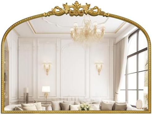 WallBeyond Gold Vintage Mirror for Vanity 32x24 Inch, Gold Antiqu...