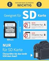 Nextorage Japanischer Hersteller UHS-II SD Karte 128GB SDXC V60 Maximale Lesegeschwindigkeit 280MB/s Maximale Schreibgeschwindigkeit 100MB/s 4K Aufnahme NX-F2SE128G Speicherkarte – Ansicht 4