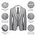 WULFUL Men's 3 Piece Slim Fit Suit Set One Button Blazer Jacket Pants Tuxedo Set Light Gray