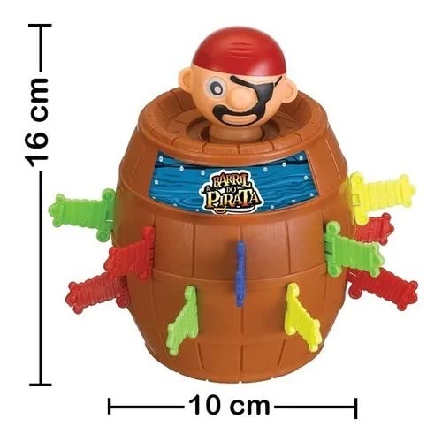Kit Jogo Pula Pirata Barril + Jogo Hipopótamo Papa Tudo - Linha Premium M5 Armarinhos