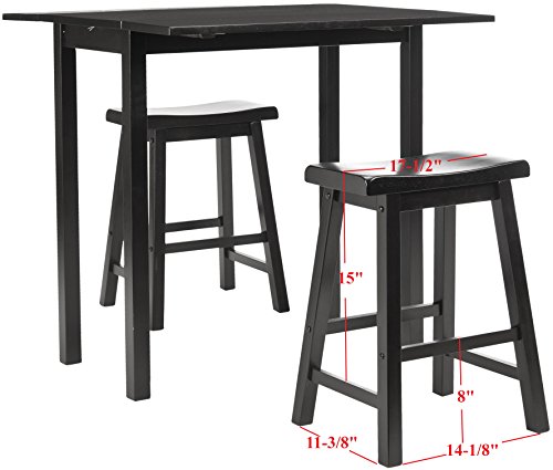 Safavieh American Homes Collection Kildare Dark Espresso Oak 3-Piece Pub Set #TOP5