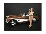August Bikini Calendar Girl Figurine for 1/24 Scale Models by American Diorama