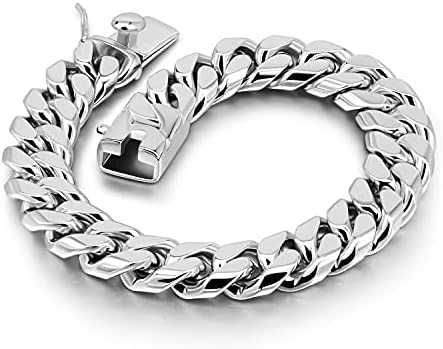 Dankadi Fashion 925 Sterling Silver Solid Miami Cuban Link Chain Bracelet 8MM - 16MM- Curb Cuban Bracelet Solid Thick Big Link Bracelet for Men Boys- 7-11 Inch Jewelry (12MM 9 inch)