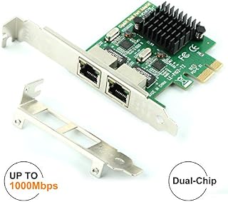 Ubit RJ45 x 2 Gigabit LAN,Gigabit Ethernet PCI Express PCI-E Network Controller Card,10/100/1000mbps,Dual