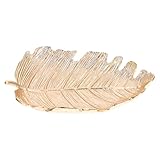 Angoily Bandeja para Joyas Dorada en Forma de Hoja, Organizador Elegante de...