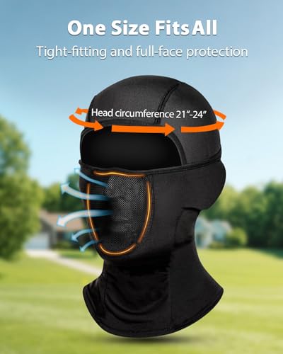 RIGWARL 2 Pack Cooling Shiesty Mask Balaclava Face Mask Men Women, Lightweight Motorcyle Balaclava with Mesh Panel & Movable Deisgn, Moisture-Wicking Ski Mask UV Protection for Cycling Football Hiking