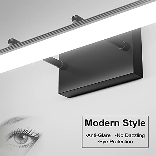 Image of Aipsun Modern LED Vanity Light Adjustable Bathroom Light Fixtures Over Mirror Rotatable Vanity Lighting 5500K 40 inch Black