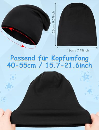 Kiiwah 2 Stück Kinder Slouch Beanie Mütze, Weiche Wintermützen für Jungen Mädchen, Warme Kindermützen Doppellagige Baby Strickmütze für Kinder Frühling, Herbst, Winter