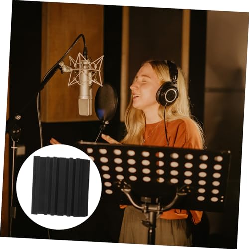 VICASKY 6pcs Paneles Acústicos para Aislamiento Acústico y Reducción de Eco Espuma de Alta Densidad para Absorción de Ruido en Estudios de Grabación, KTV y Salas de Batería miniatura 7