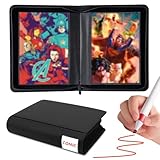 Comic Book Binder,40 Pockets Comic Book Storage Album for Current,Silver Age,Regular Comics PU Leather Comics Binder with 20 Heavyweight Sleeves,Gift for Comic Collectors