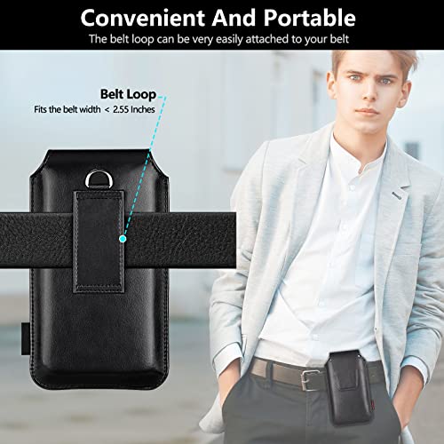 Acckuo Pu Leather Holster For Iphone 14 Plus, 14 Pro Max, 13 Pro Max, 12 Pro Max, 11 Pro Max, Xs Max Cell Phone Belt Holder Pouch, Xl (Black) #TOP5