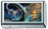 Zigarettenschachtel, Sea Snake Attack Ship Zigarettenetui / -schachtel, Kreditkartenetui für Damen Herren