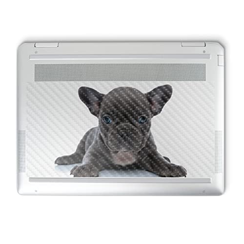 Image of MightySkins Carbon Fiber Skin Compatible with HP Spectre x360 14 inch (2022) Full Wrap Kit - French Bulldog | Protective Durable Textured Carbon Fiber Finish | Easy to Apply | Made in The USA