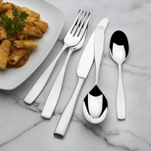 Mikasa Satin Loft 65-Piece Flatware Set, Service for 12, 18/10 Stainless Steel Silverware with Satin Finish, Includes Serving Utensils, Dishwasher Safe by Mikasa - Image 9