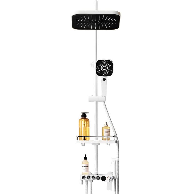 Robinet de douche thermostatique LED blanc, ensemble exposé luxe