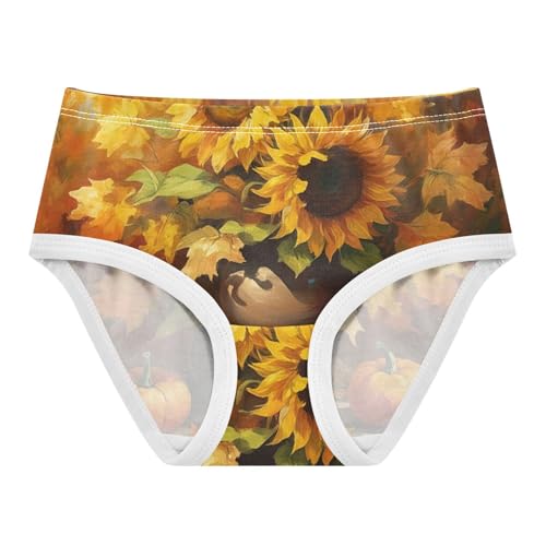 Vibrant Sunflower Girls Underwear Toddler 2t Cotton Little Girl Panties Florals Undies Kids Briefs