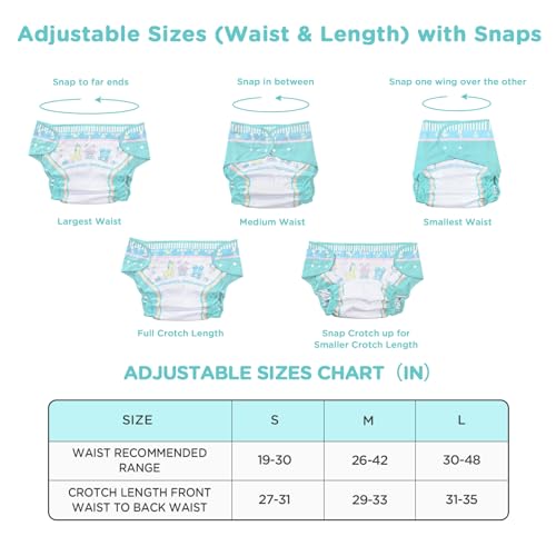 Image of Littleforbig Washable Adjustable Reusable Waterproof Cloth Adult Diaper Wrap Cover - Baby Parade S