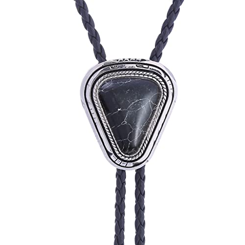 Image of Btilasif Bolo Tie- Tiger Eye Stone Bolo Tie Leather Necktie Western Jewelry Accessories for Women Men