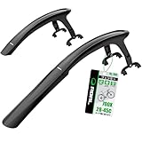 RBRL ロードバイク 泥除け, グラベルバイク・クロスバイク対応 クイックリリース調整可能 軽量・耐久性高い 泥除け マッドガード フロント・リア適用 PP材質 ブラック