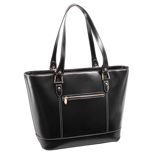 McKLEIN Leather Ladies' Tote with Tablet Pocket- ARYA- Black4