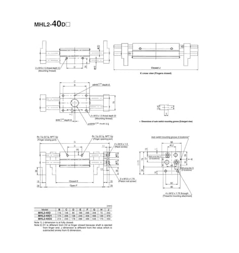 Cilindro neumático MHZ2 de doble efecto con pinza tipo abrazadera de aluminio 4