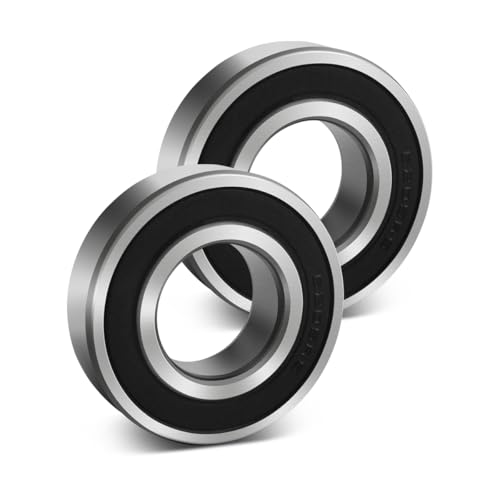 NOOTO 2 Pack 6205-2rs Bearing - Lubricated Chrome Steel Sealed Ball Bearing - 25x52x15mm Bearings with Rubber Seal & high RPM Support