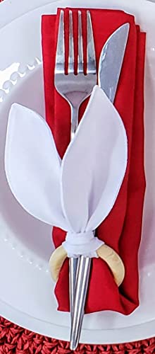 Maison Charlô | Set Of 4 Bunny Ears Napkin Rings | Home Decor, Dining Table Decor | Easter Decorations For Table | White #TOP7
