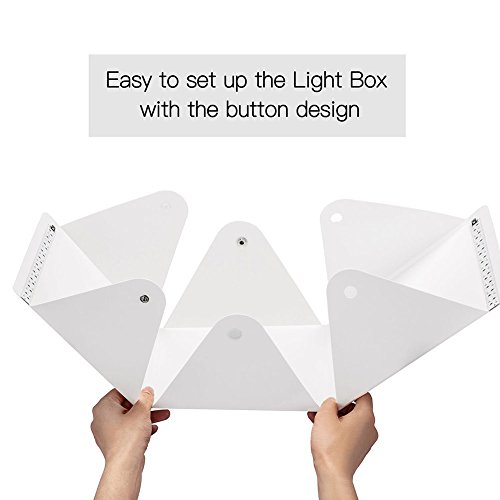 Depthlan Photo Light Box Photographing Shooting Tent for Small Items and Jewellery 13x13 inch with Four Backdrops Included Folding Photo Studio Kit Box