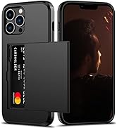 Nvollnoe for iPhone 13 Pro Max Case with Card Holder Heavy Duty Protective Dual Layer Shockproof ...