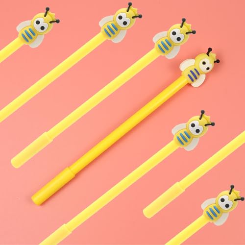 Yyaaloa 30 bolígrafos de gel con tinta negra en forma de abeja miniatura 2