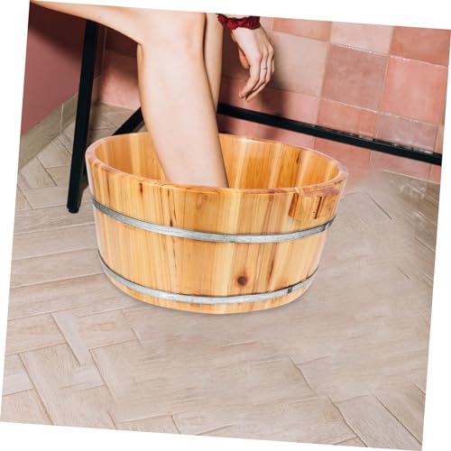 Cubeta Spa de Pies de Madera Portátil para Remojo miniatura 4