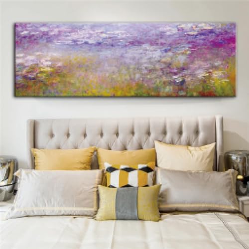 Monet nénuphars impression sur toile pour habiller un mur vide