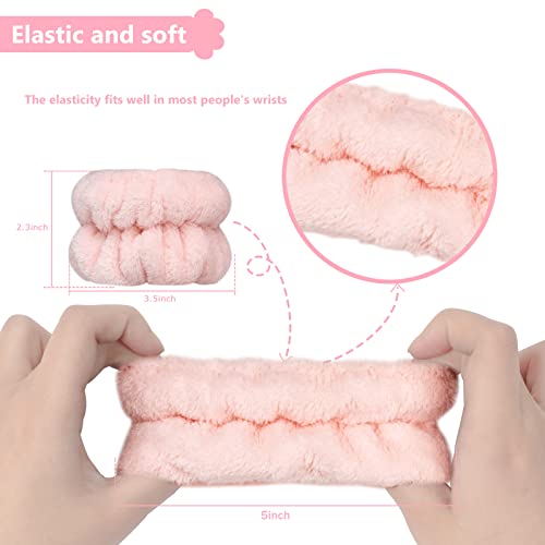 Image of Wrist Bands for Washing Face, Arm Face Wash Wristbands, Wrist Towels Cuffs for Washing Face, Wrist Water Catcher, Microfiber Spa Skincare Sweat Wristbands for Women