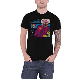 Frank Zappa T Shirt Freak Out Mothers of Invention Logo Nouveau Officiel Homme - Les Beatles, Paul McCartney, John Lennon, RIngo Starr, George Harrison