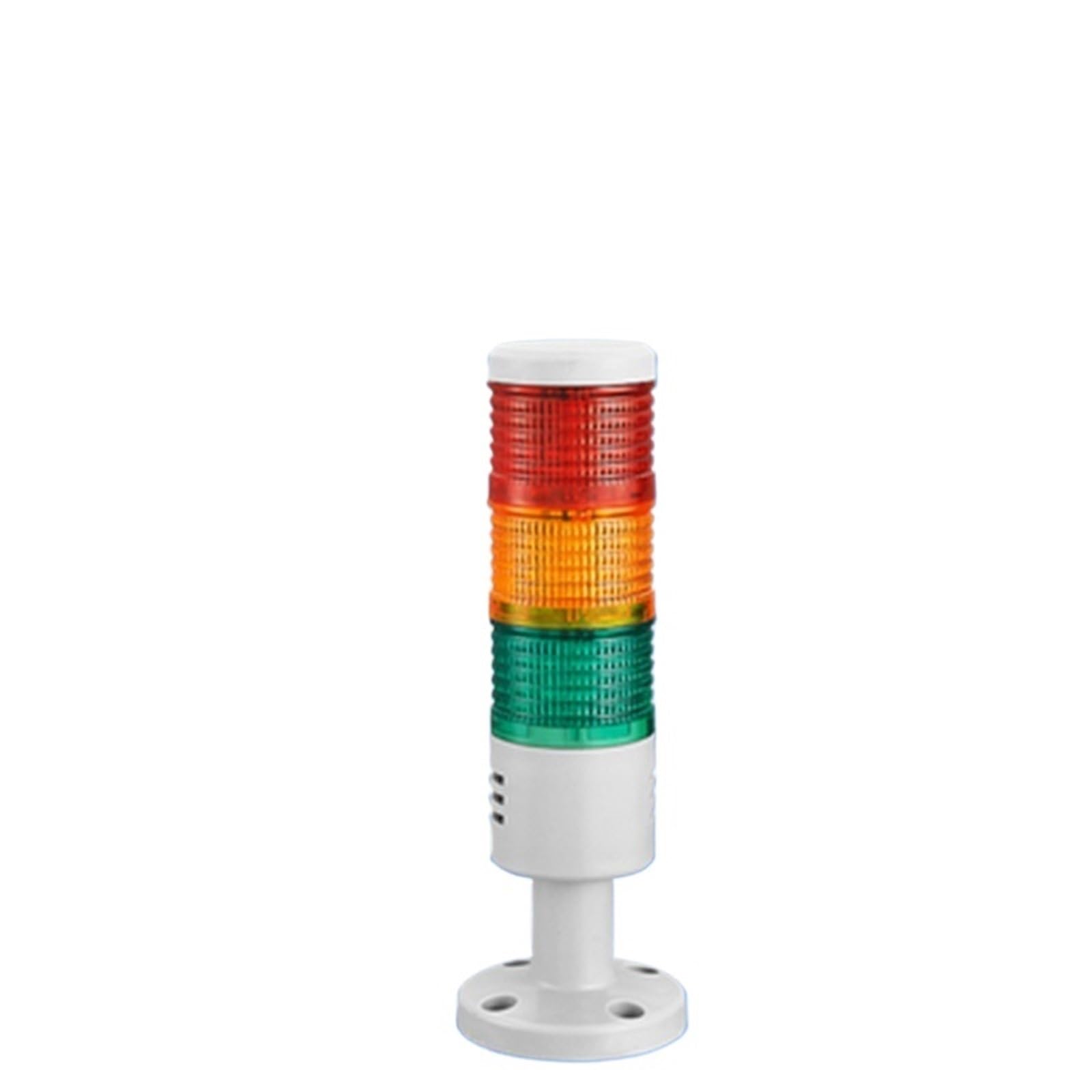 1 x lampka alarmowa, trójkolorowa lampka kontrolna LED, zawsze jasna i obrotowa, małe wielowarstwowe światło ostrzegawcze 50 mm (drugi buzzer, DC12V)