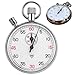 Stop Watch Stainless Steel Mechanical Analog Stopwatch with Pause Handheld Timer for Running, Training & Experiments