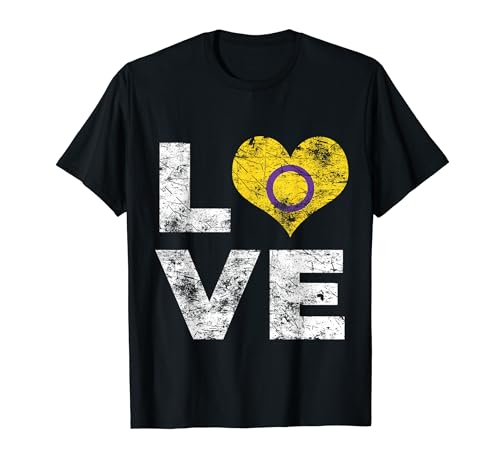 Intersex Pride Flagge Love Vintage Intersex Flag T-Shirt
