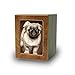 OneWorld Memorials Photo Frame Wood Memorial Urn for Cats and Dogs - Extra Small - Holds Up to 25 Cubic Inches of Ashes - Natural Brown Pet Cremation Urn for Ashes