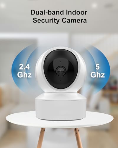 Image of 4MP Indoor Wireless Security Camera, 2.4 /5GHz WiFi Cam with PTZ Auto Tracking, Inside Camera for House Pet Dog Cat,Home Security,Motion Detection, Night Vision, 24 /7 Recording, 2-Way Talk