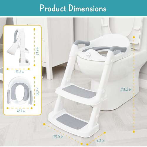 Forbena FBTS23-001 POTTY TRAINING SEAT Potty Training Toilet Seat With Step Stool Ladder, Toddler Kids Potty Seat thumb #5