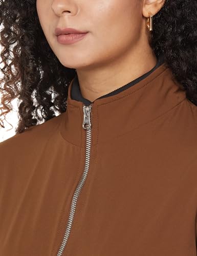 Image of Qube By Fort Collins Women's Faux Fur Regular Winter Puffer Jacket with Collar Stylish, Warm & Lightweight