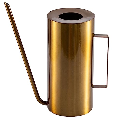 YARNOW 1 Pc crisol de riego Exterior Plantas Botella de Spray de Agua boquillas regadera Watering Can macetero Gran Capacidad pulverizador Multifuncional Acero Inoxidable Golden