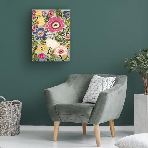 Wrapped Canvas Wall Art - Karen Fields 'Garden Of Whimsy Iv' Wall Art for Living Room, Bedroom, or Office Décor - 18x24 by Trademark Fine Art - Used condition - Image 4