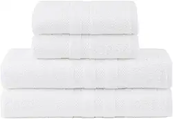 Jogo De Banho Buddemeyer Vanilla Extra Soft 100% Algodão Toalha Alta Absorção Macia Grande 4 Peças - Banho e Rosto - Presente (Branco 1011)